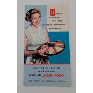 vintage 1960s Advert booklet Silver Floss sauerkraut quick ways to serve